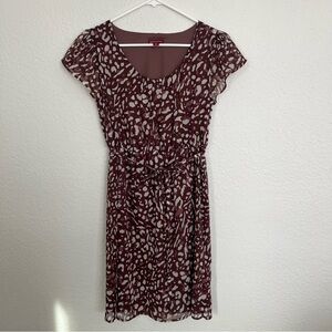 Merona Women's Purple and White Abstract Print Mini Dress